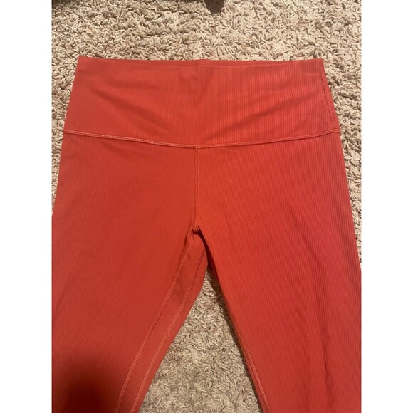 Women's lululemon Align Ribbed Pant 25" CYNN Cayenne Orange Size 12 - Picture 2 of 6